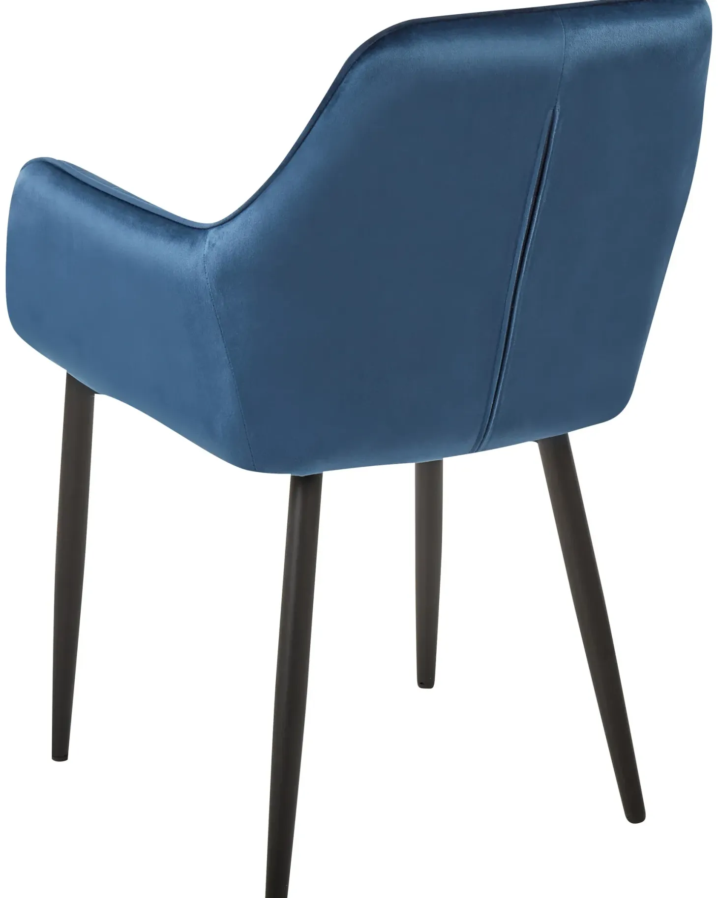 Sæt med 2 spisebordsstole WELLSTON Velour Mørkeblå