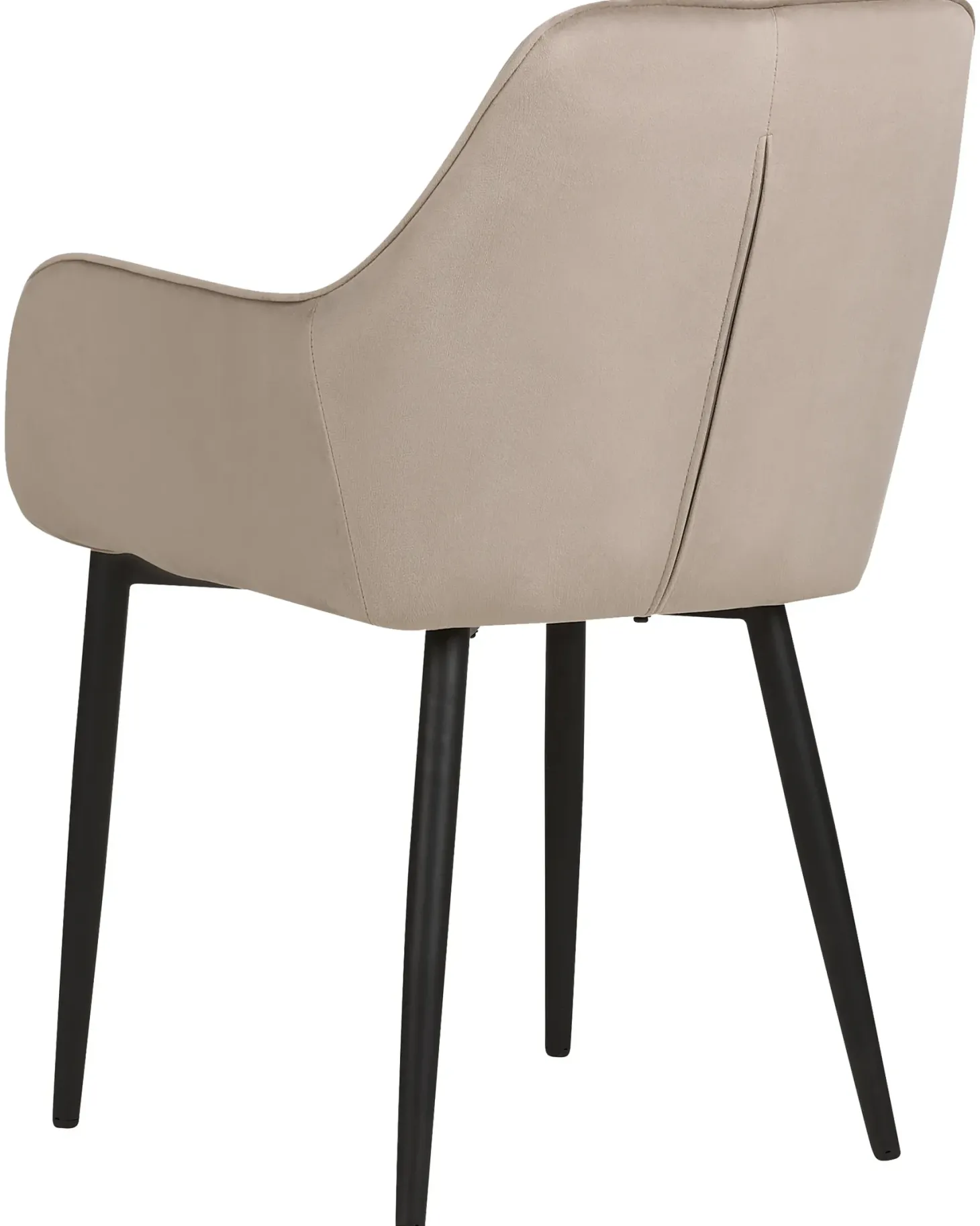 Sæt med 2 spisebordsstole WELLSTON Velour Brungrå