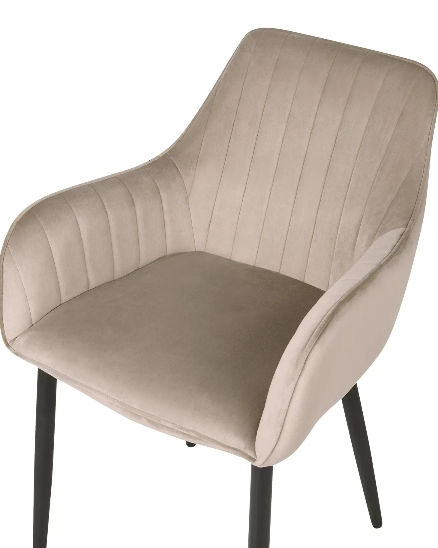 Sæt med 2 spisebordsstole WELLSTON Velour Brungrå
