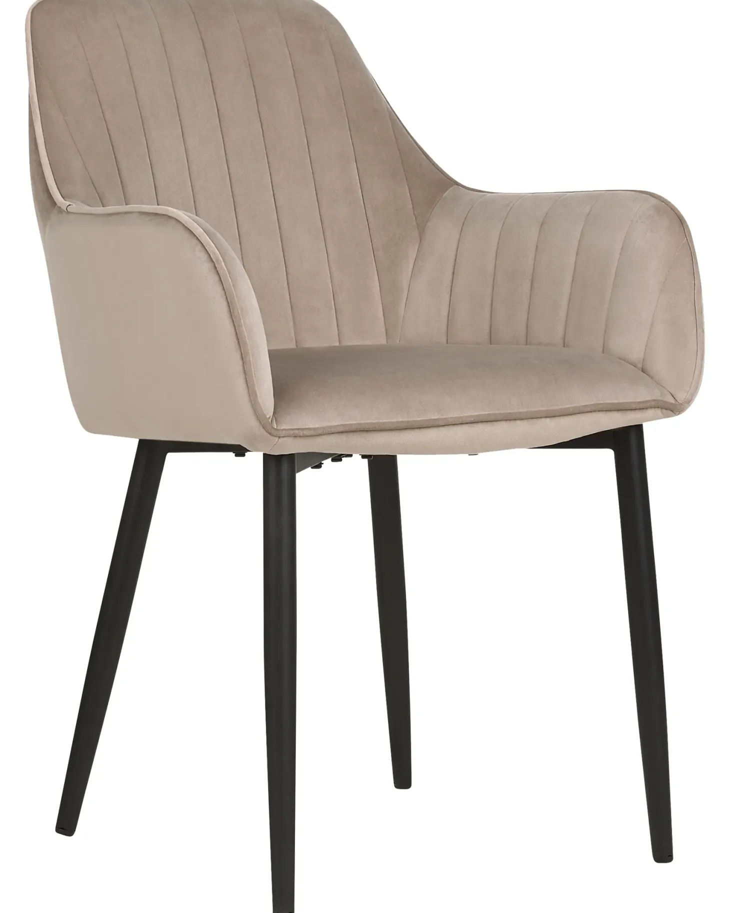 Sæt med 2 spisebordsstole WELLSTON Velour Brungrå