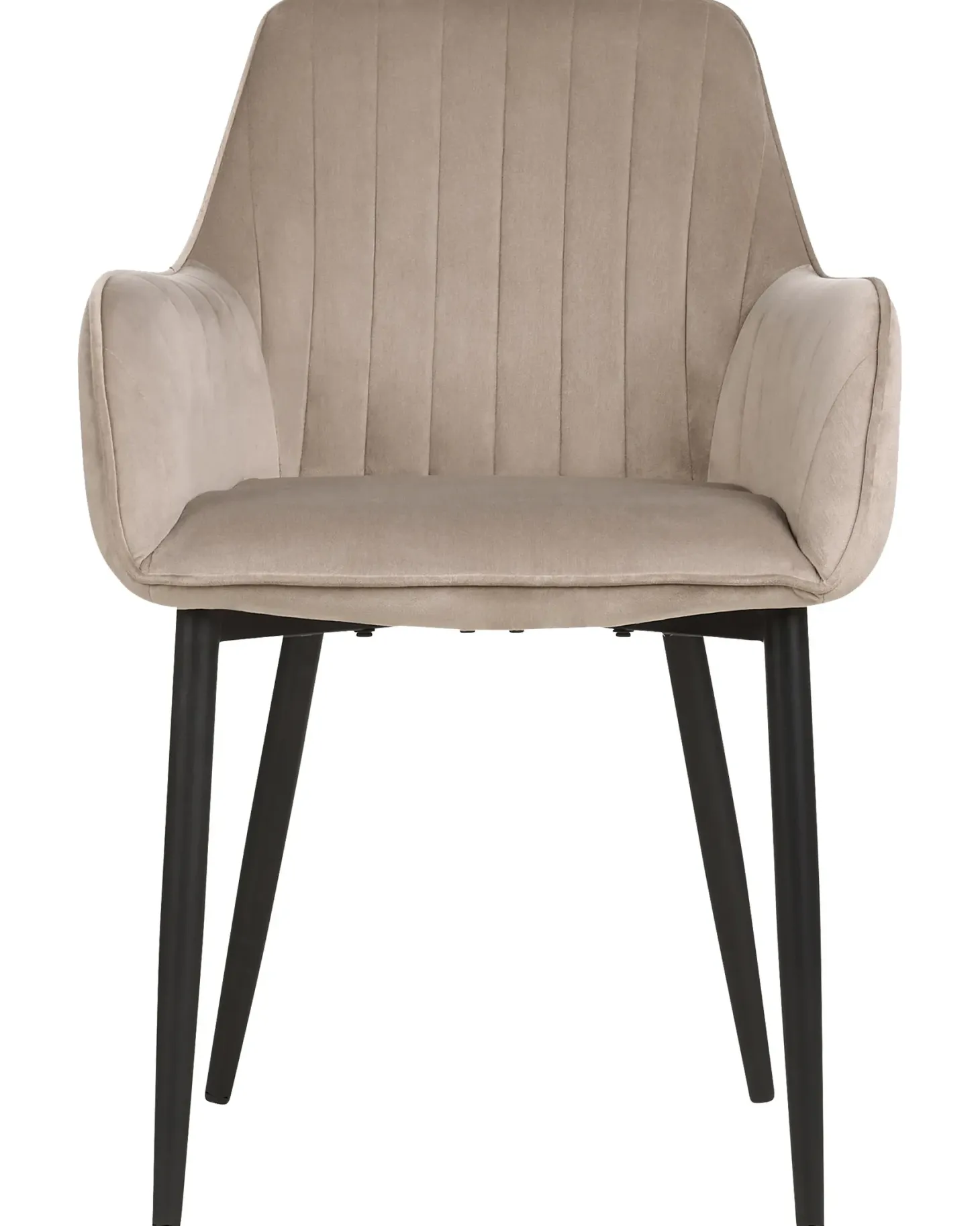 Sæt med 2 spisebordsstole WELLSTON Velour Brungrå