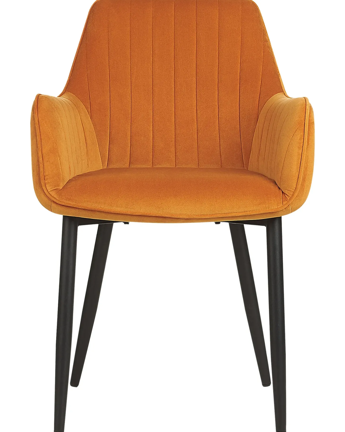 Sæt med 2 spisebordsstole WELLSTON Velour Orange
