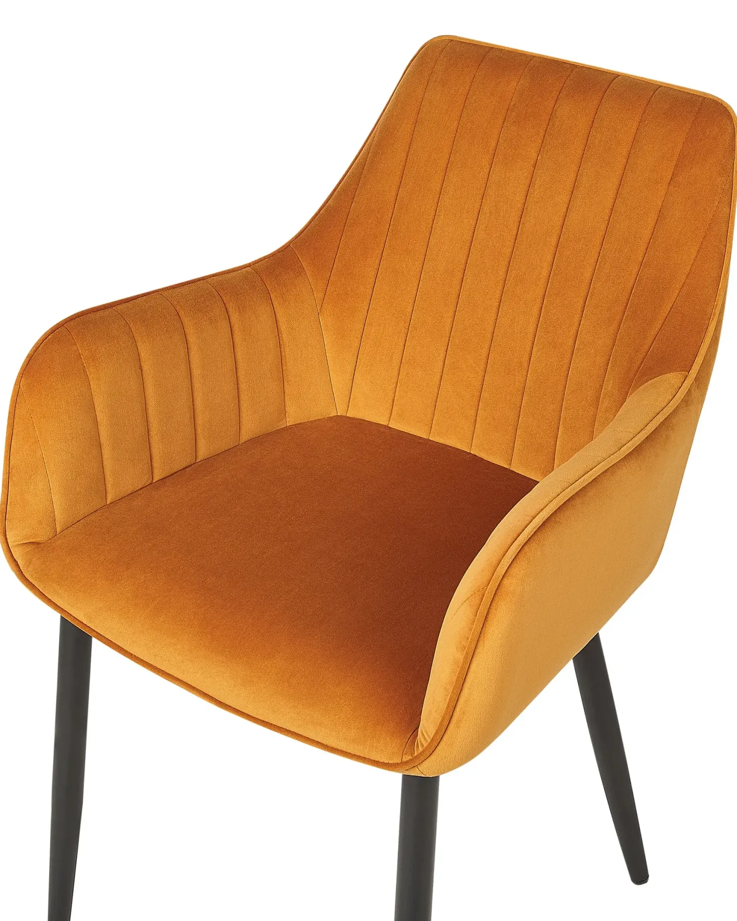 Sæt med 2 spisebordsstole WELLSTON Velour Orange