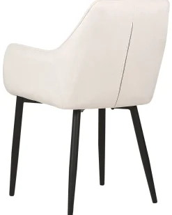 Sæt med 2 spisebordsstole WELLSTON Velour Cremehvid