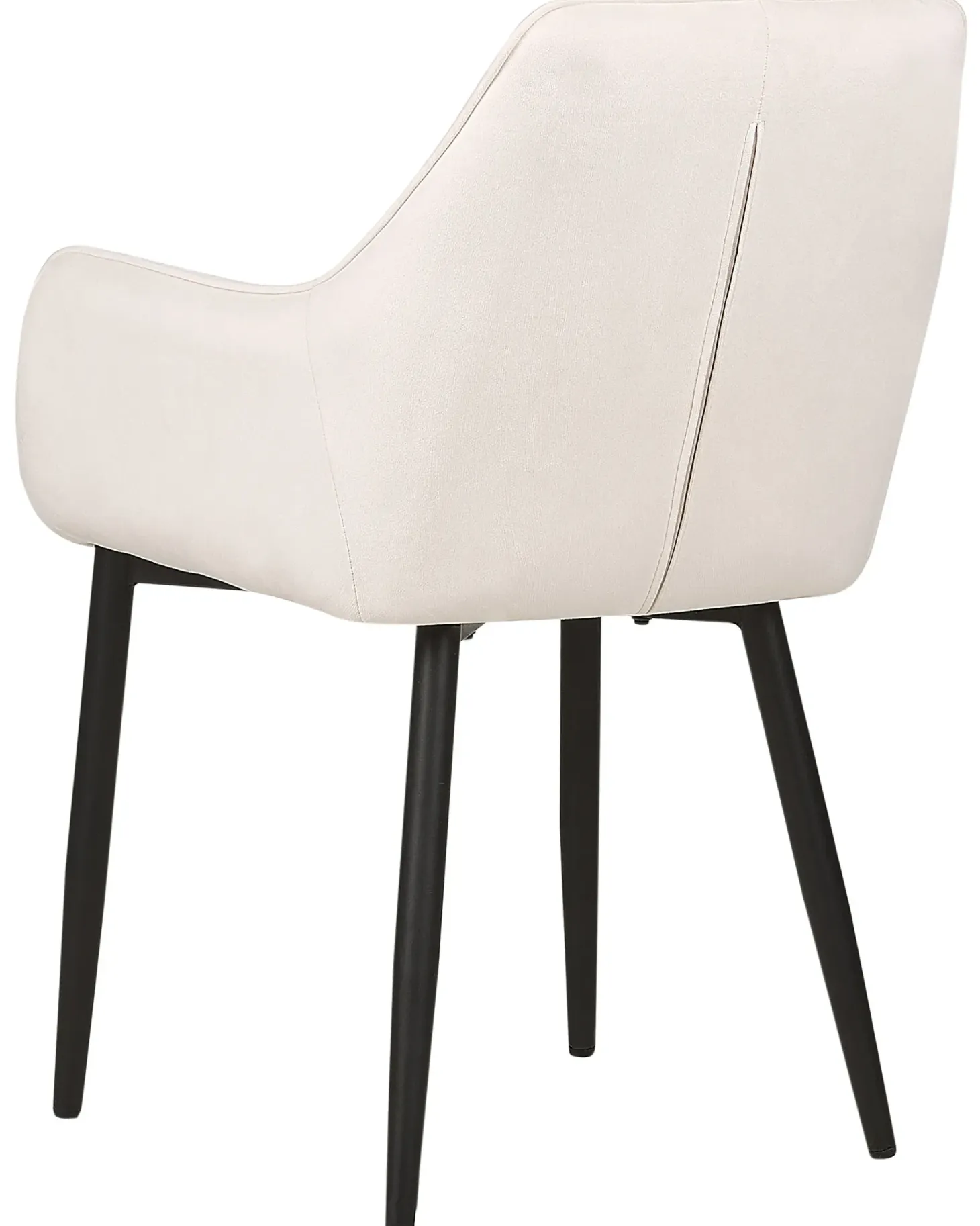 Sæt med 2 spisebordsstole WELLSTON Velour Cremehvid
