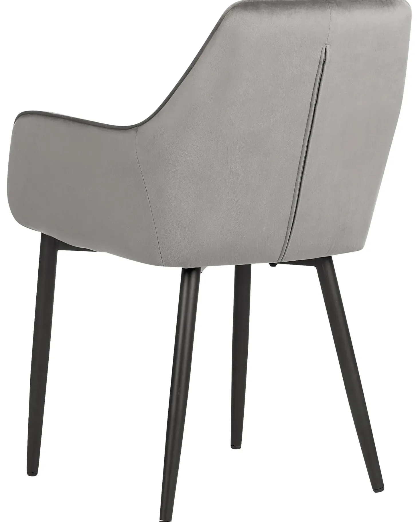 Sæt med 2 spisebordsstole WELLSTON Velour Mørkegrå