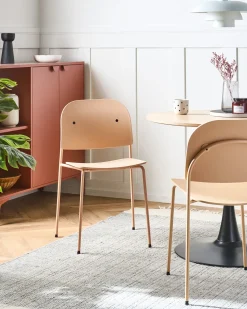 Sæt med 2 spisebordsstole WINDUST Metal Beige