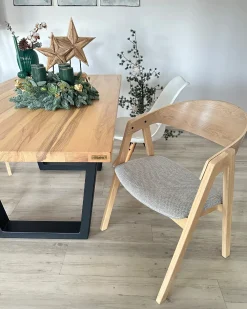 Sæt med 2 spisebordsstole YUBA Træ Lysegrå