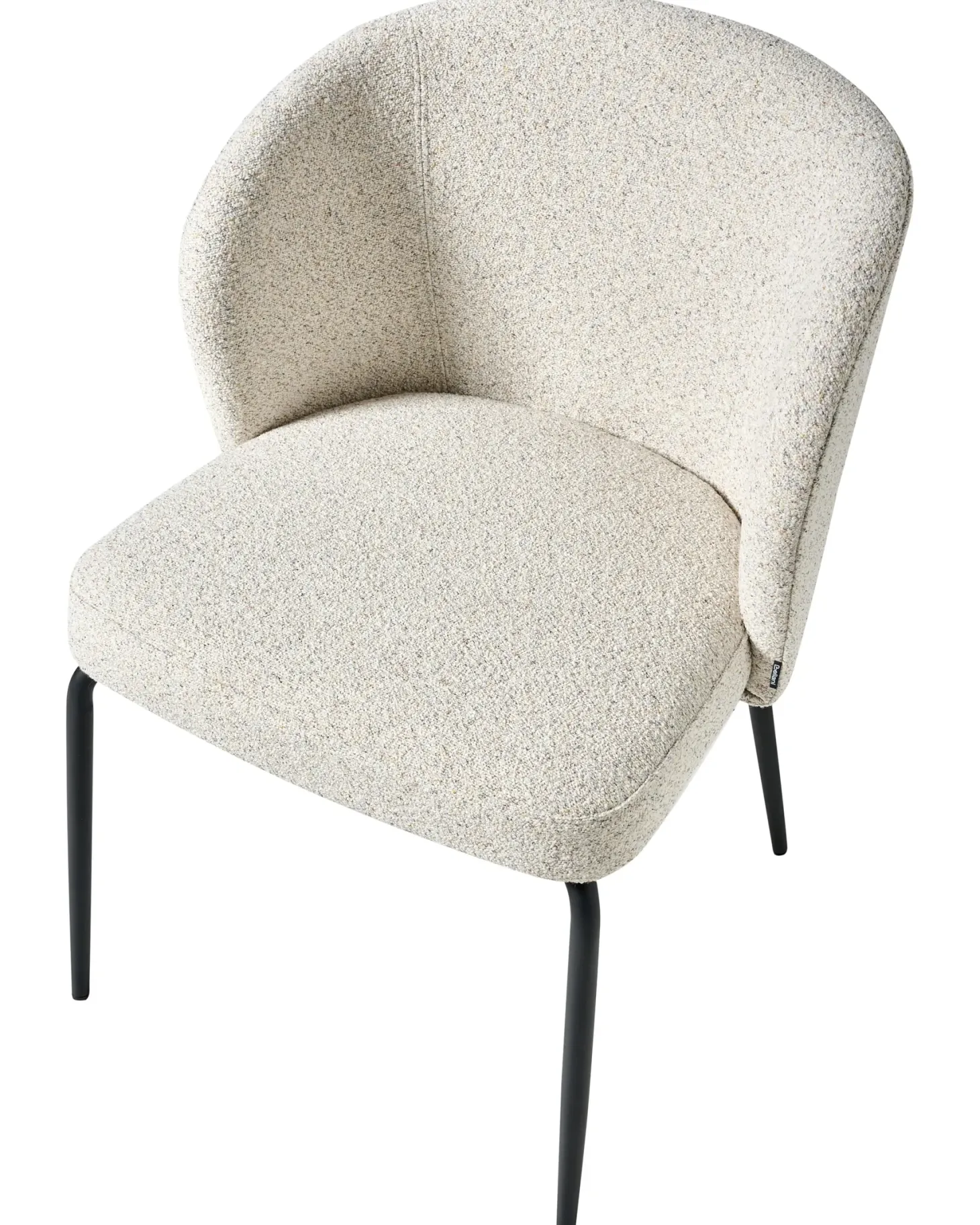 Sæt med 2 spisebordsstole ZANA Boucle Lys Beige