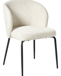 Sæt med 2 spisebordsstole ZANA Boucle Lys Beige