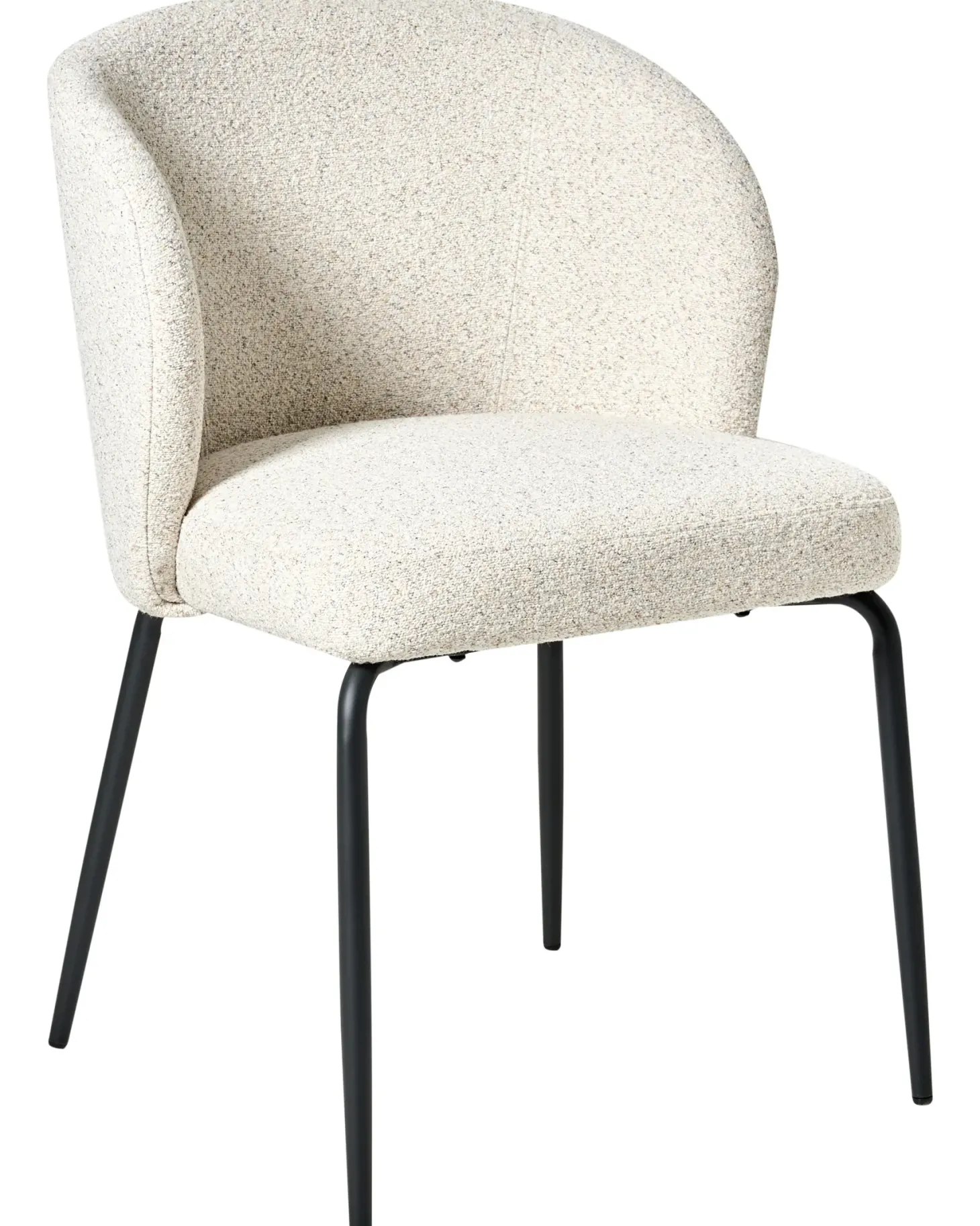 Sæt med 2 spisebordsstole ZANA Boucle Lys Beige