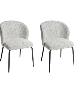 Sæt med 2 spisebordsstole ZANA Hvid