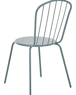 Sæt med 8 stole CALVI Metal Himmelblå