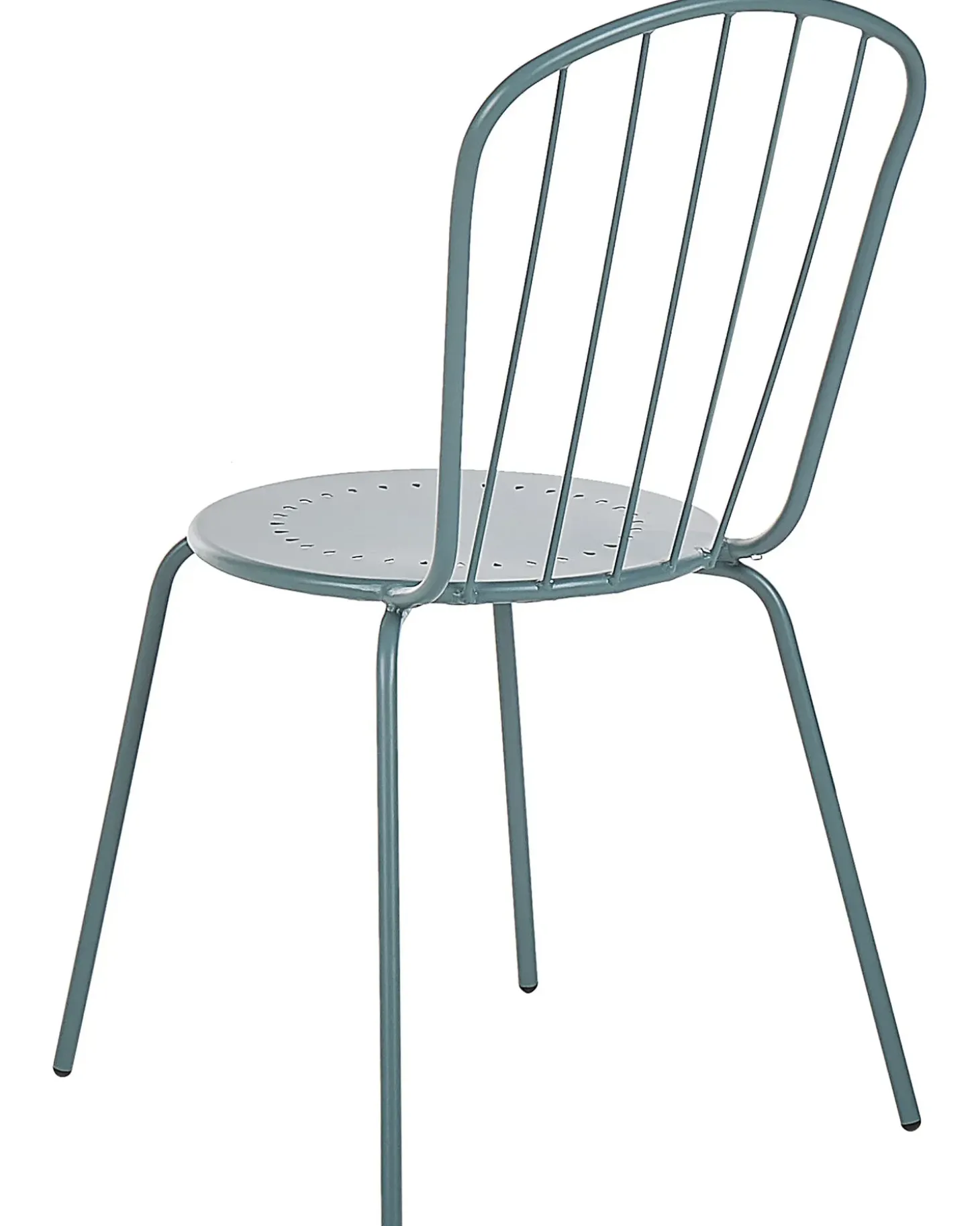 Sæt med 8 stole CALVI Metal Himmelblå