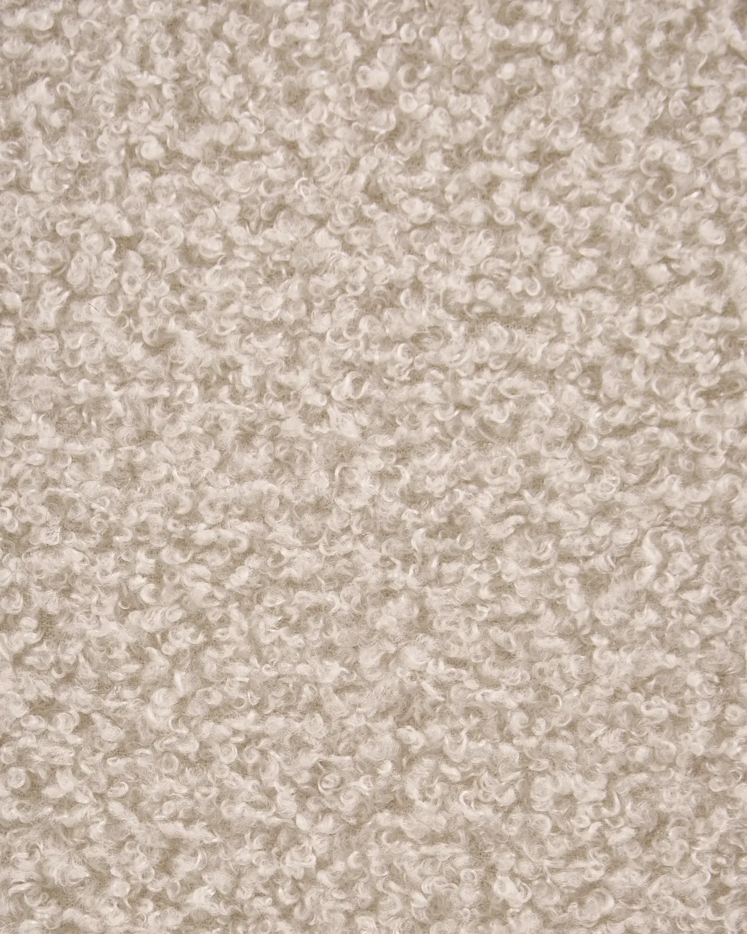 Sæt med 2 stole ELLIE Boucle Lys Beige