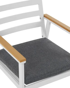 Sæt med 4 stole med puder CAVOLI Metal Grå