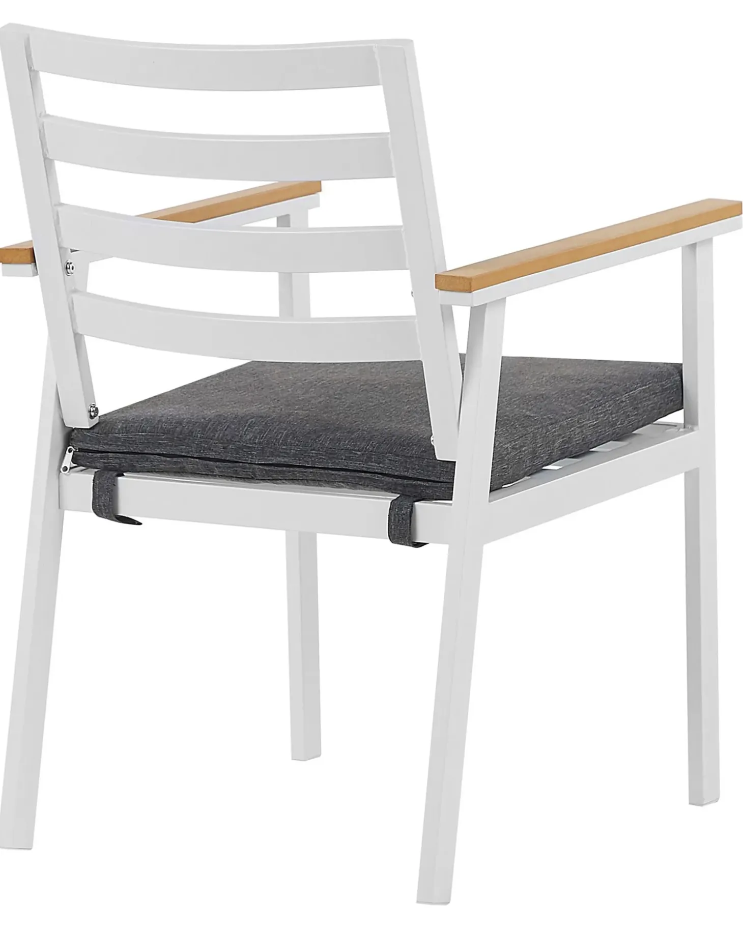 Sæt med 4 stole med puder CAVOLI Metal Grå