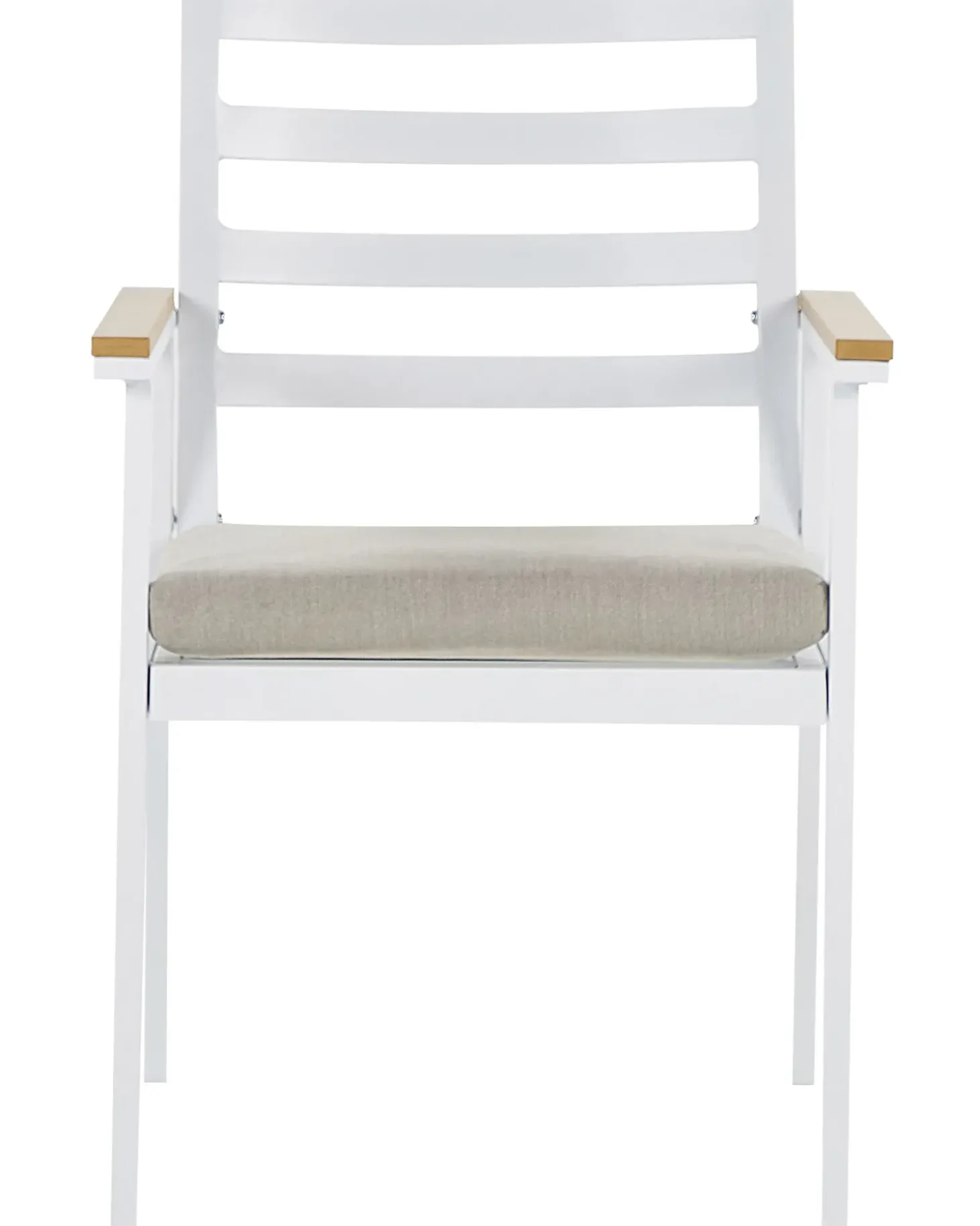 Sæt med 4 stole med puder CAVOLI Metal Beige