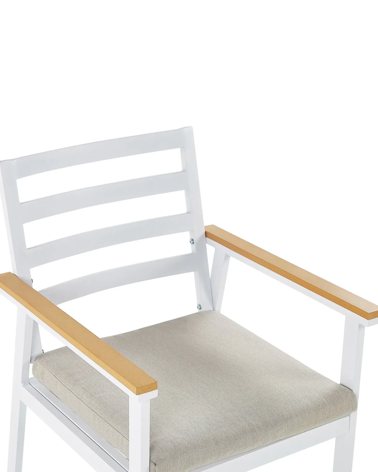 Sæt med 4 stole med puder CAVOLI Metal Beige