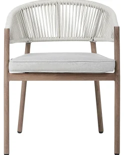 Sæt med 6 stole med puder FLAVIA Metal Brun