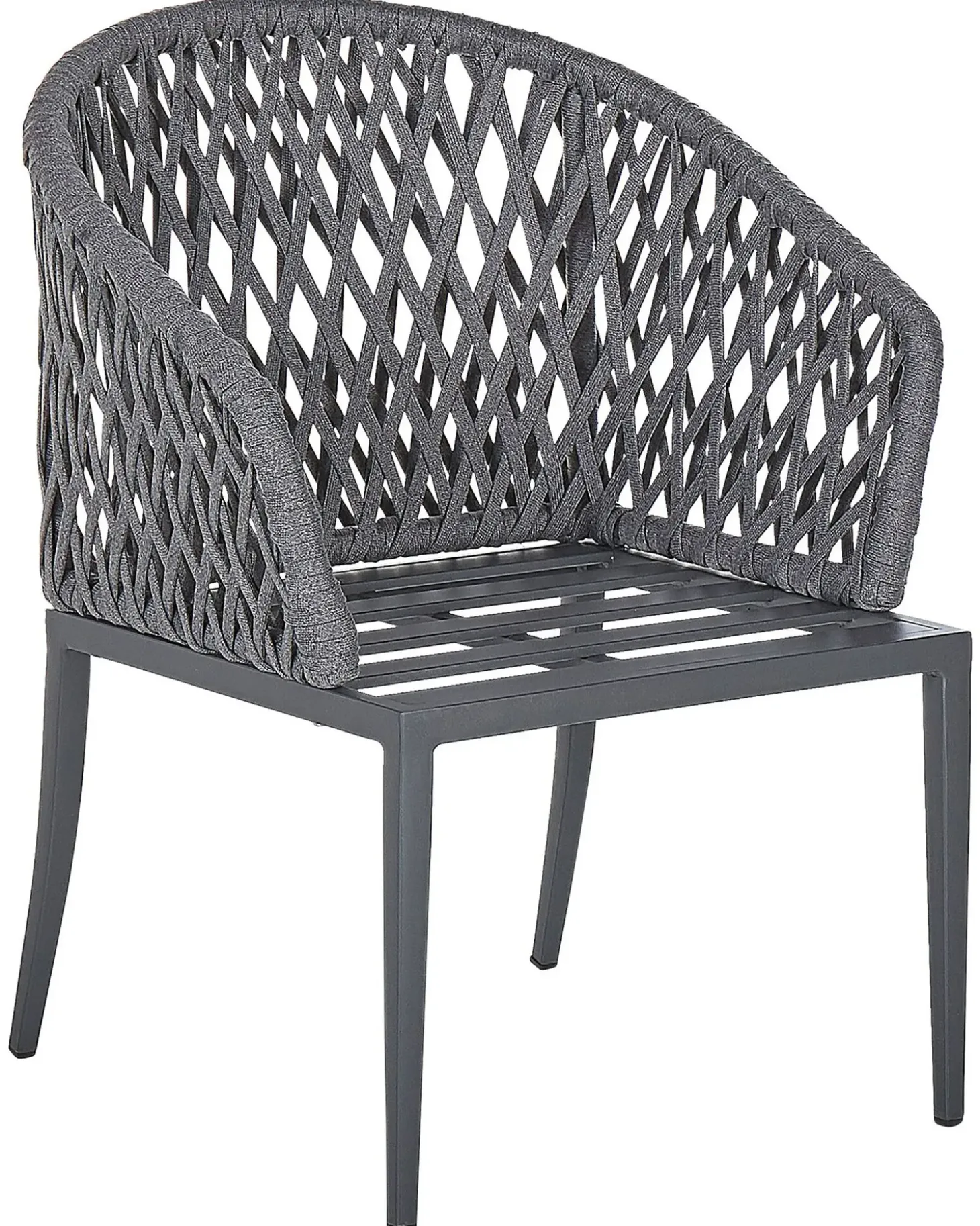 Sæt med 2 stole med puder LIPARI Metal Grå