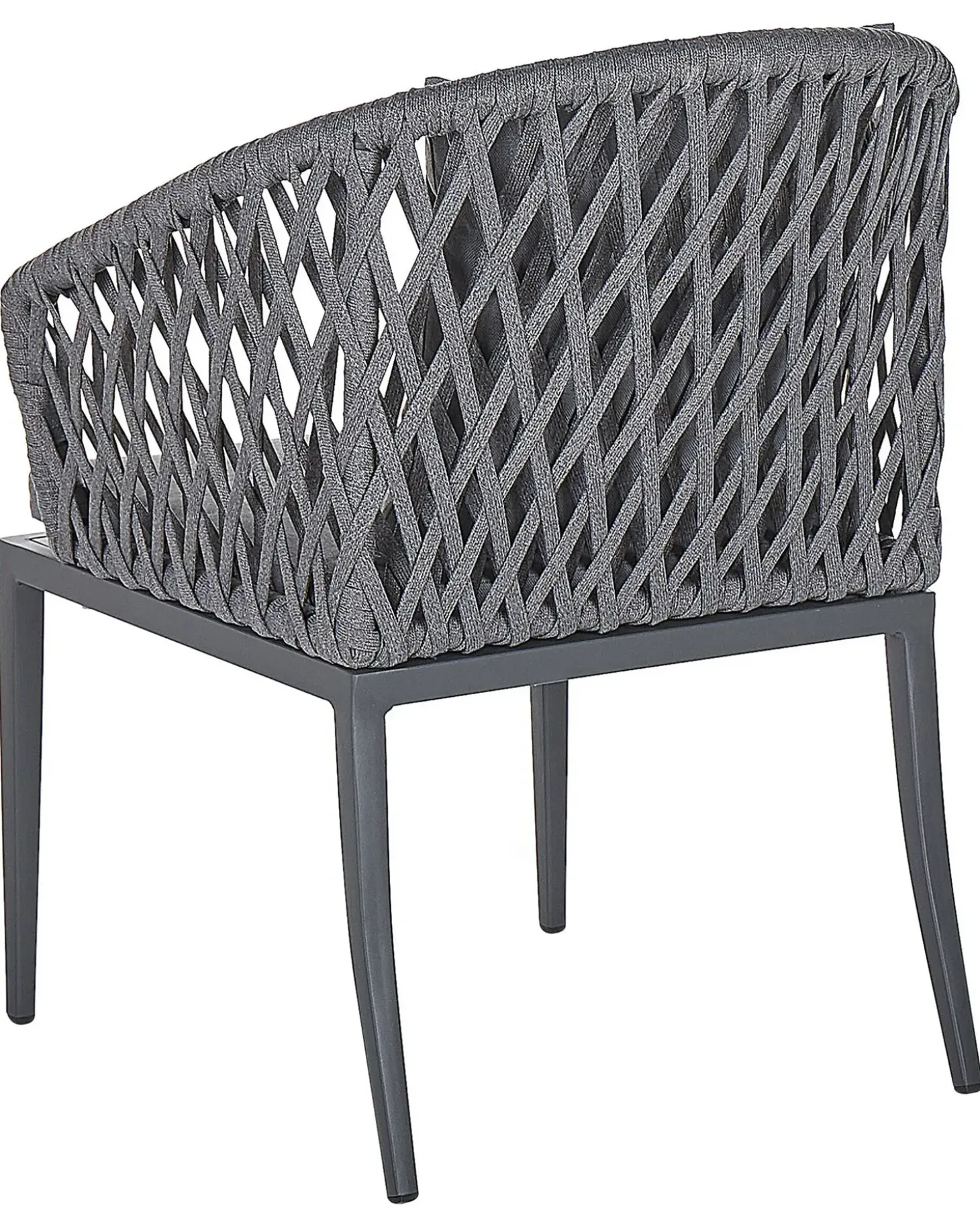 Sæt med 2 stole med puder LIPARI Metal Grå