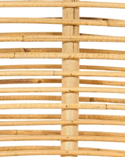 Sæt med 2 stole med puder MARATEA Rattan Naturlig