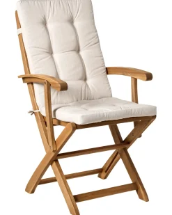 Sæt med 2 stole med puder MAUI PREMIUM Akacietræ Lys Beige