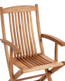 Sæt med 2 stole med puder MAUI PREMIUM Akacietræ Brungrå