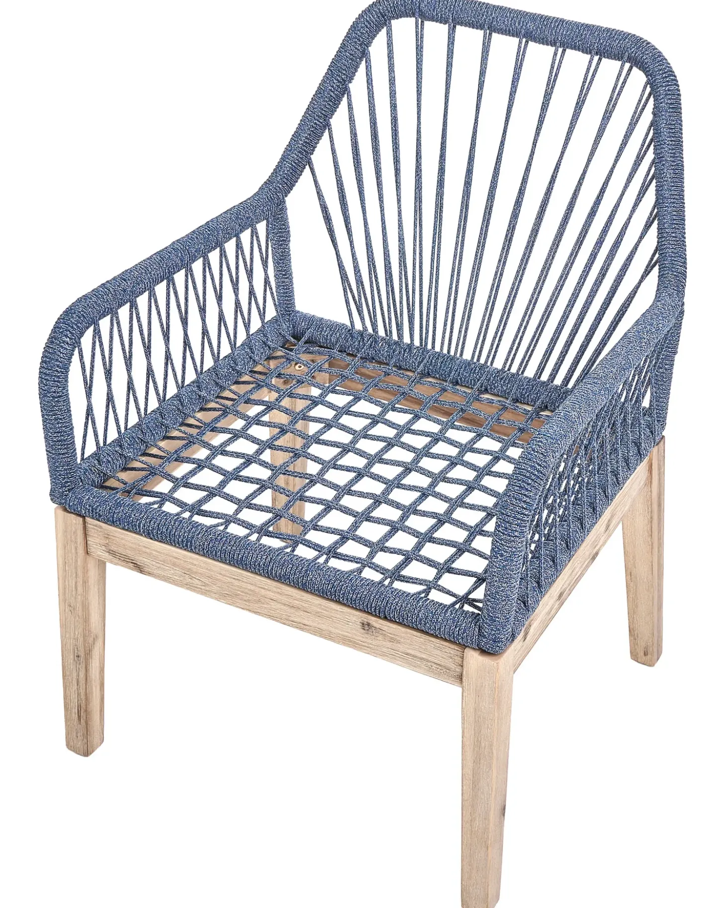 Sæt med 2 stole med puder OLBIA Navy Blå