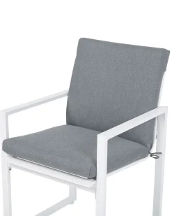Sæt med 2 stole med puder PANCOLE Grå