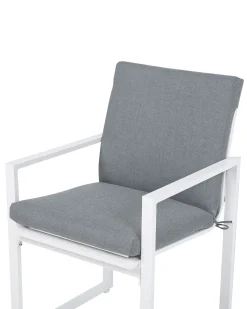 Sæt med 4 stole med puder PANCOLE Grå