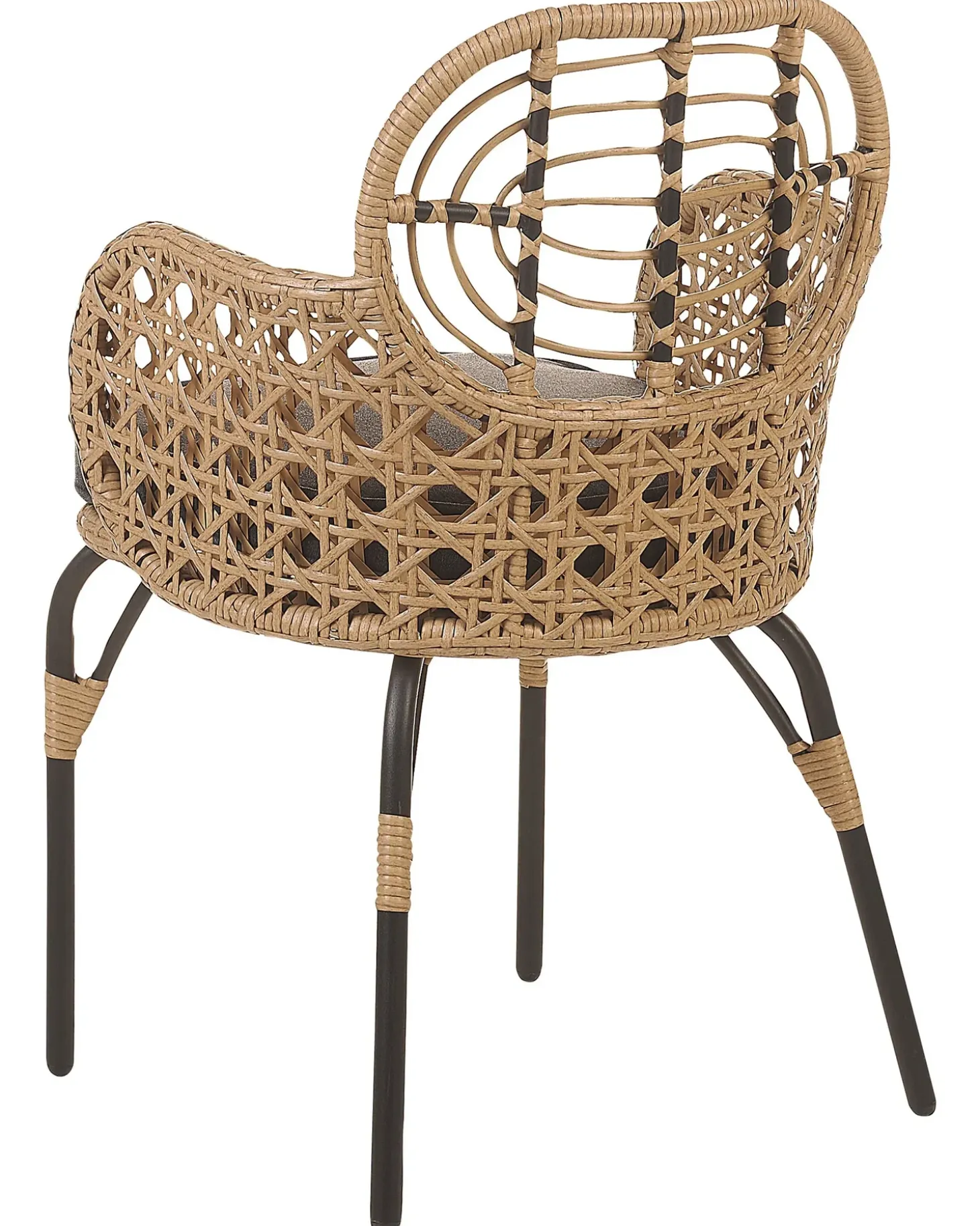 Sæt med 2 stole med puder PRATELLO PE-rattan Naturlig