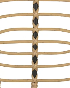 Sæt med 6 stole med puder PRATELLO PE-rattan Naturlig