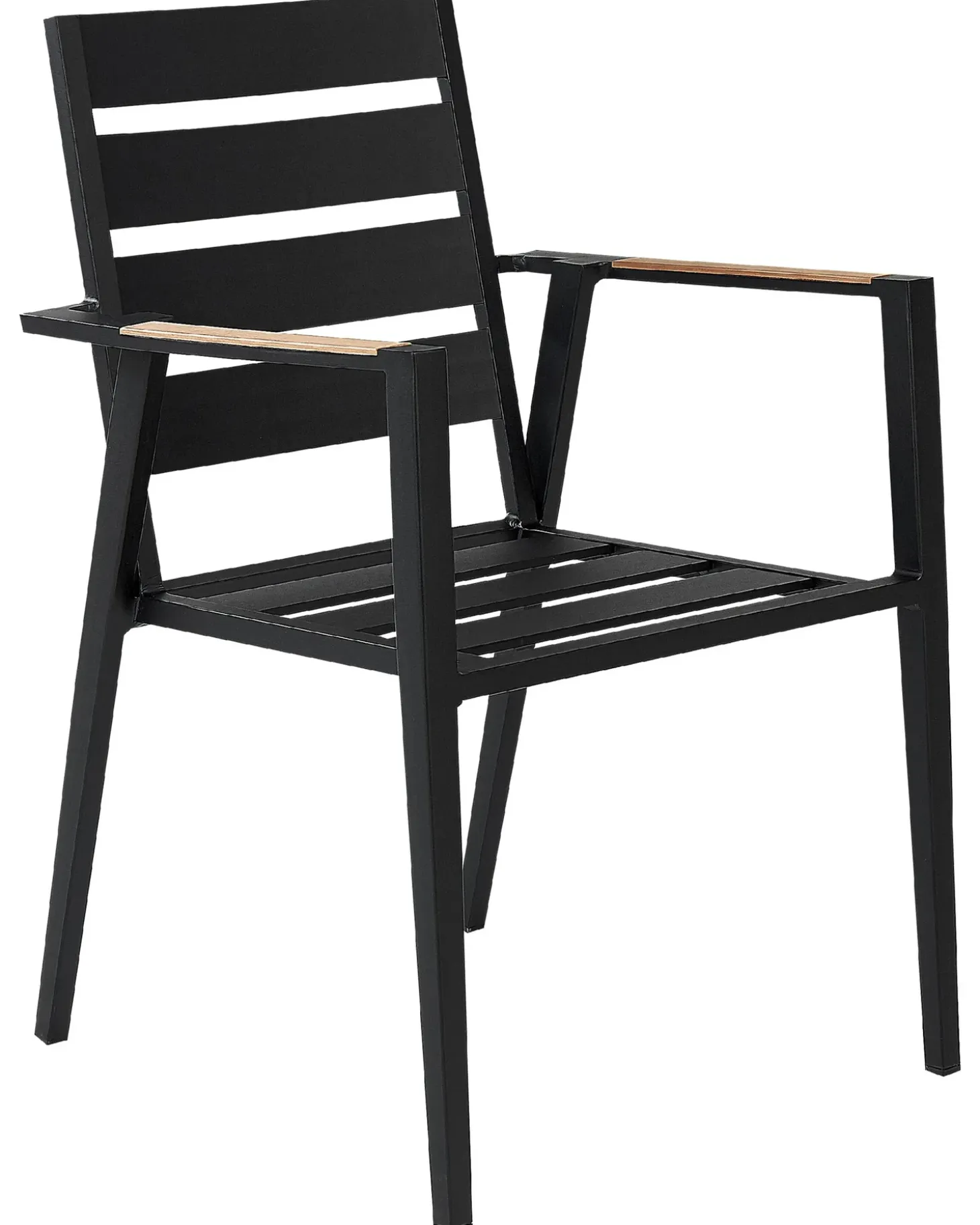 Sæt med 6 stole med puder TAVIANO Metal Sort