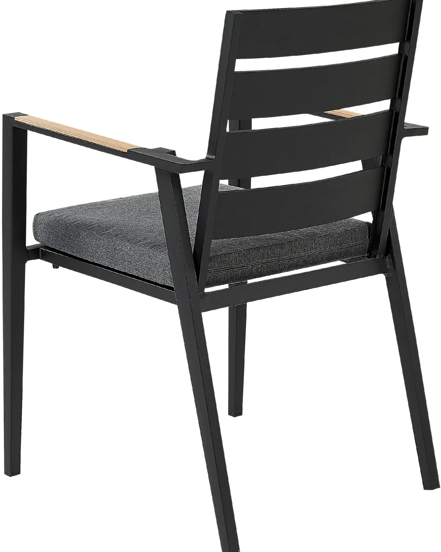 Sæt med 6 stole med puder TAVIANO Metal Sort
