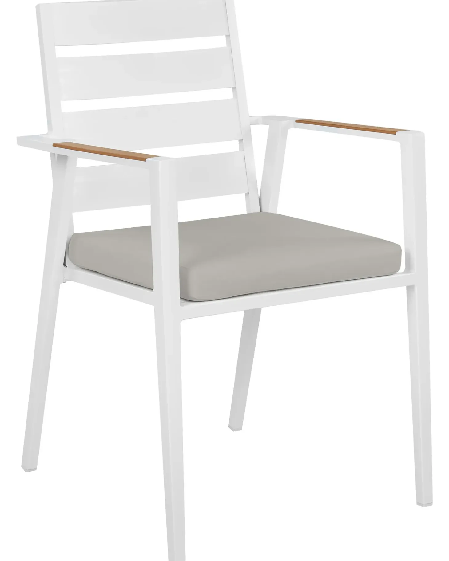 Sæt med 4 stole med puder TAVIANO Metal Grå