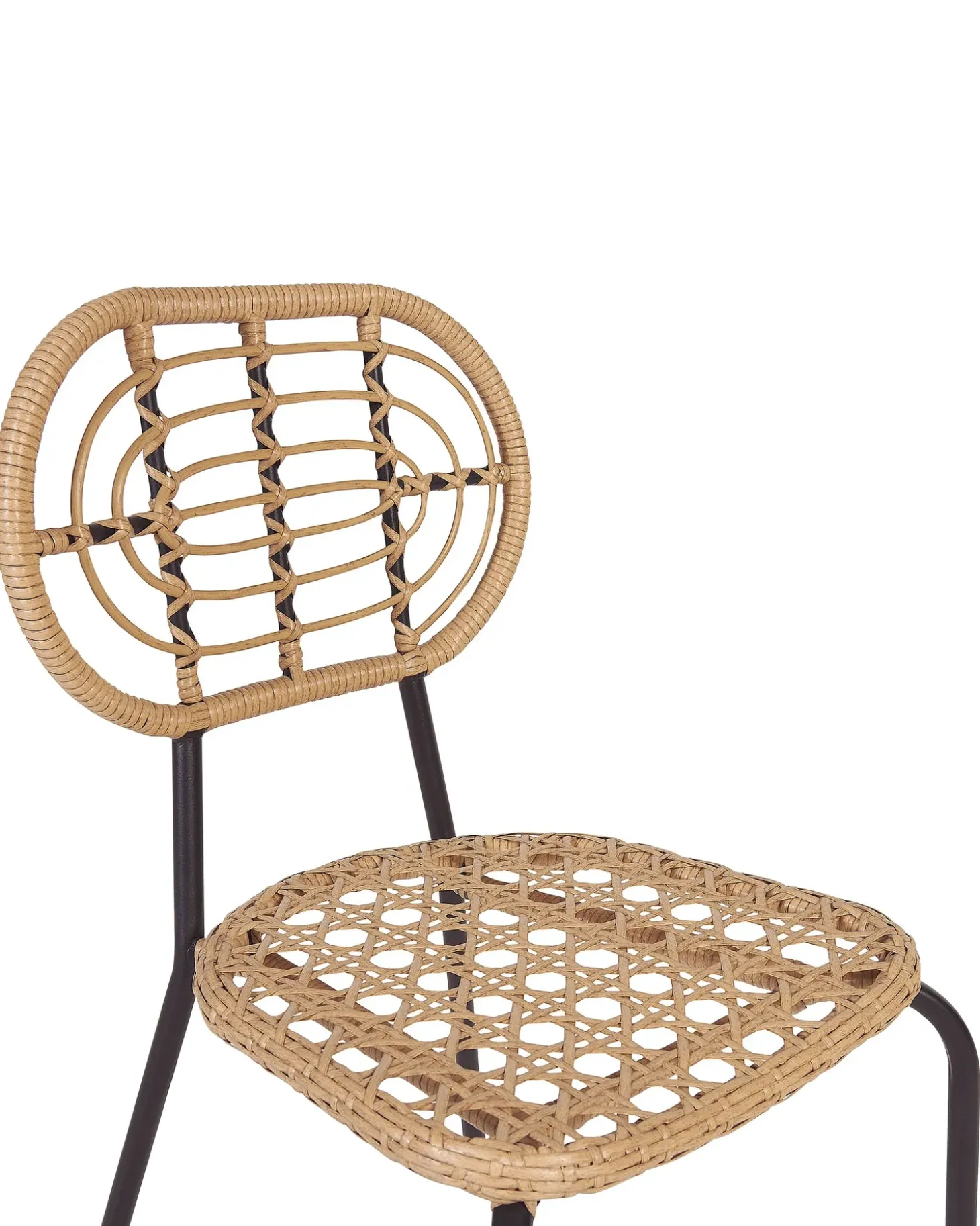 Sæt med 8 stole PRATELLO PE-rattan Naturlig