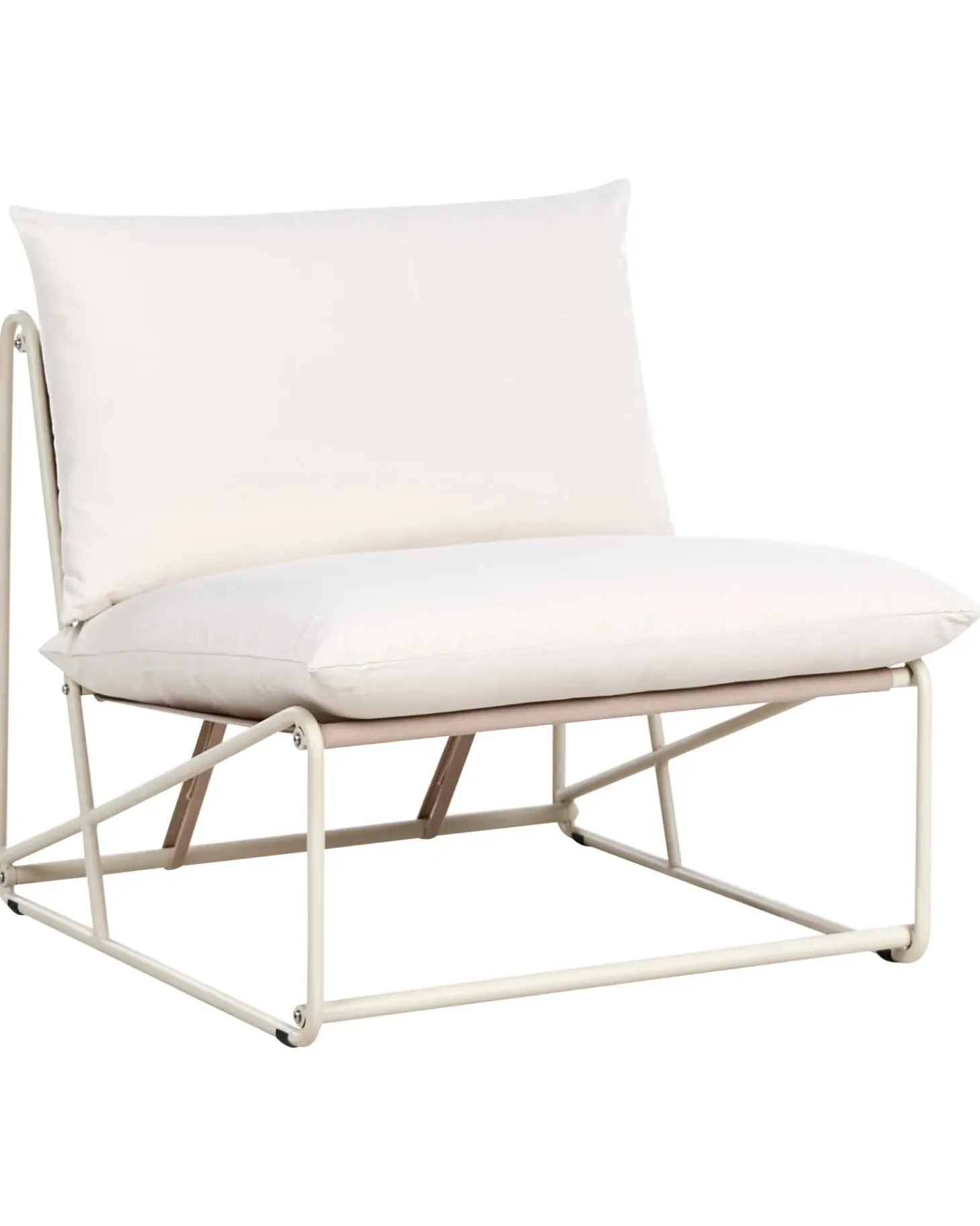 Stol med pude PICO Metal Lys Beige