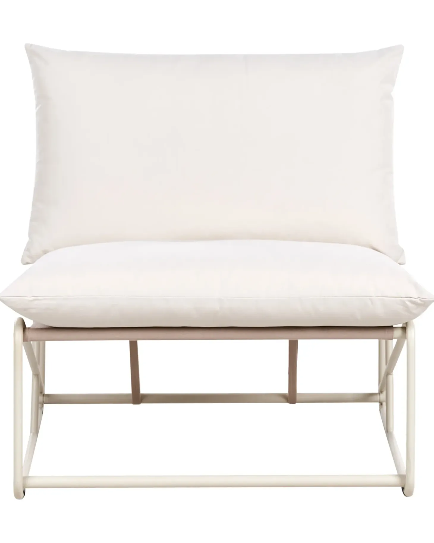 Stol med pude PICO Metal Lys Beige
