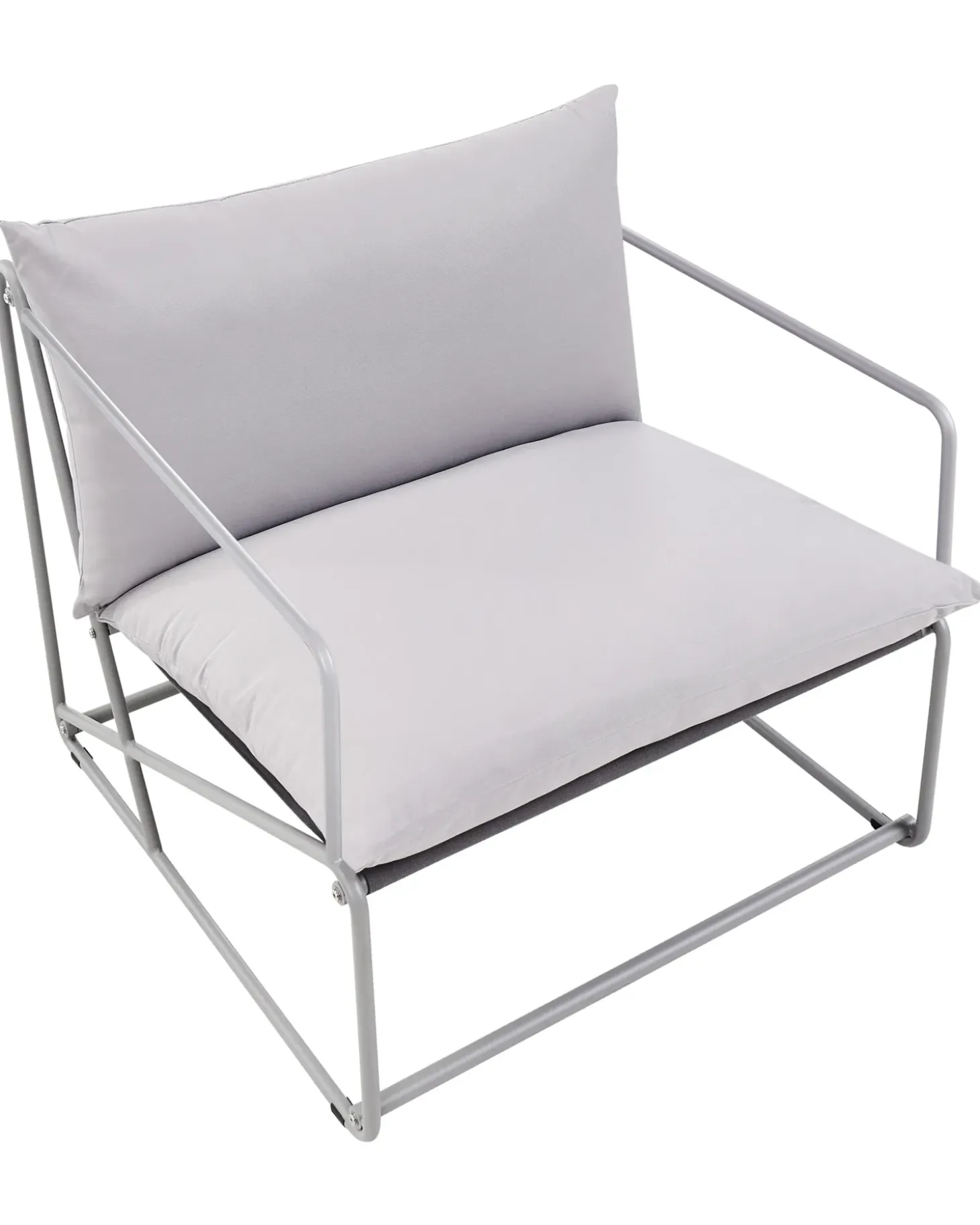 Stol med pude PONTE Metal Grå