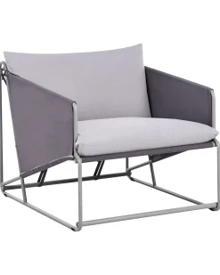 Stol med pude PONTE Metal Grå