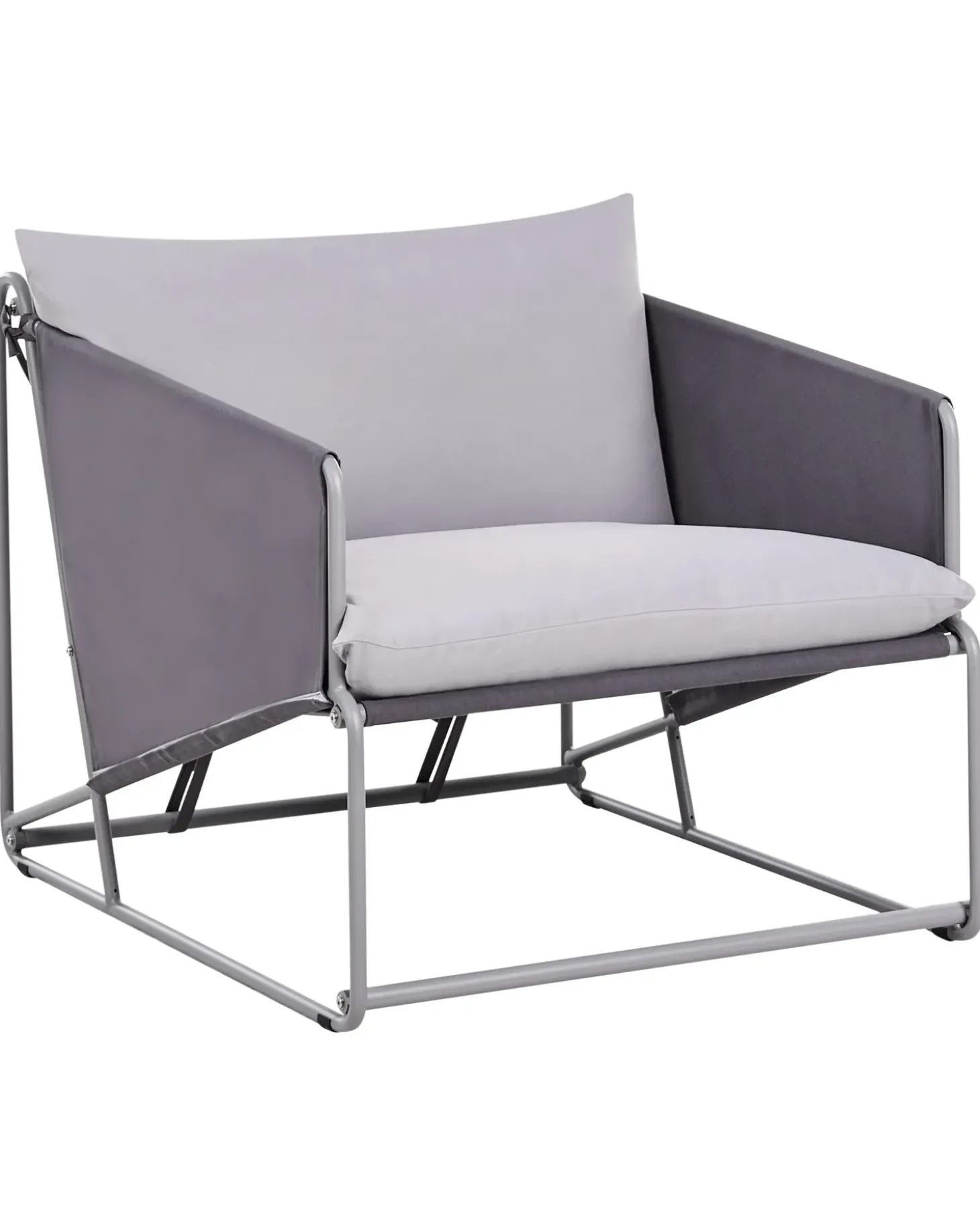 Stol med pude PONTE Metal Grå