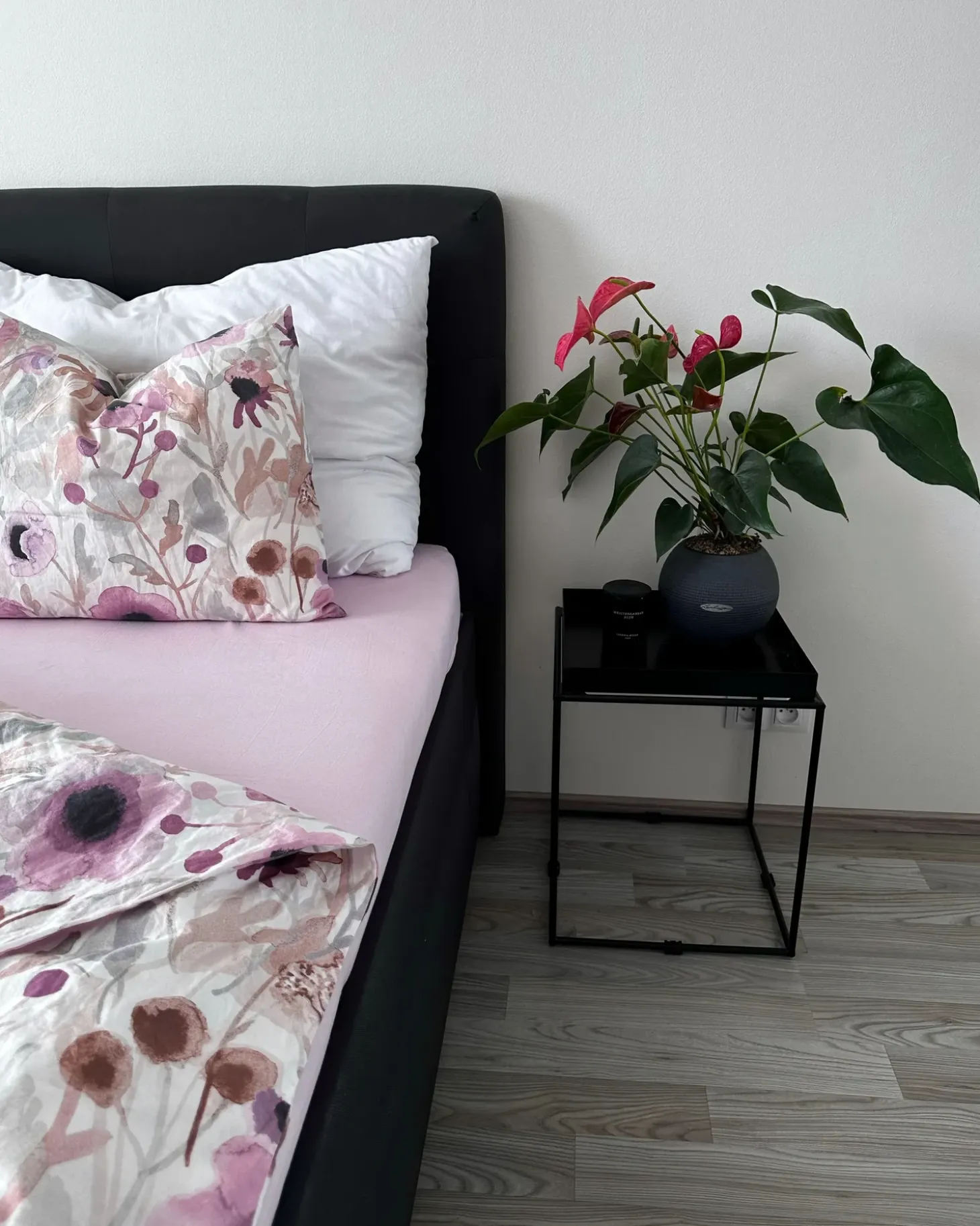 Stræklagen JANBU Bomuld 200 x 200 cm Pastellrosa
