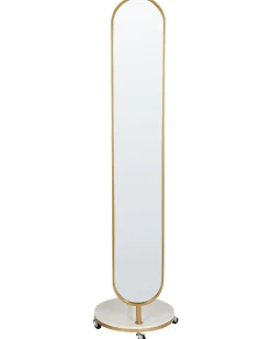 Stumtjener med spejl LORENA 172 cm Metal Guld