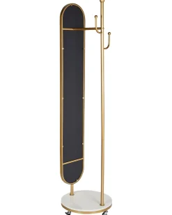 Stumtjener med spejl LORENA 172 cm Metal Guld