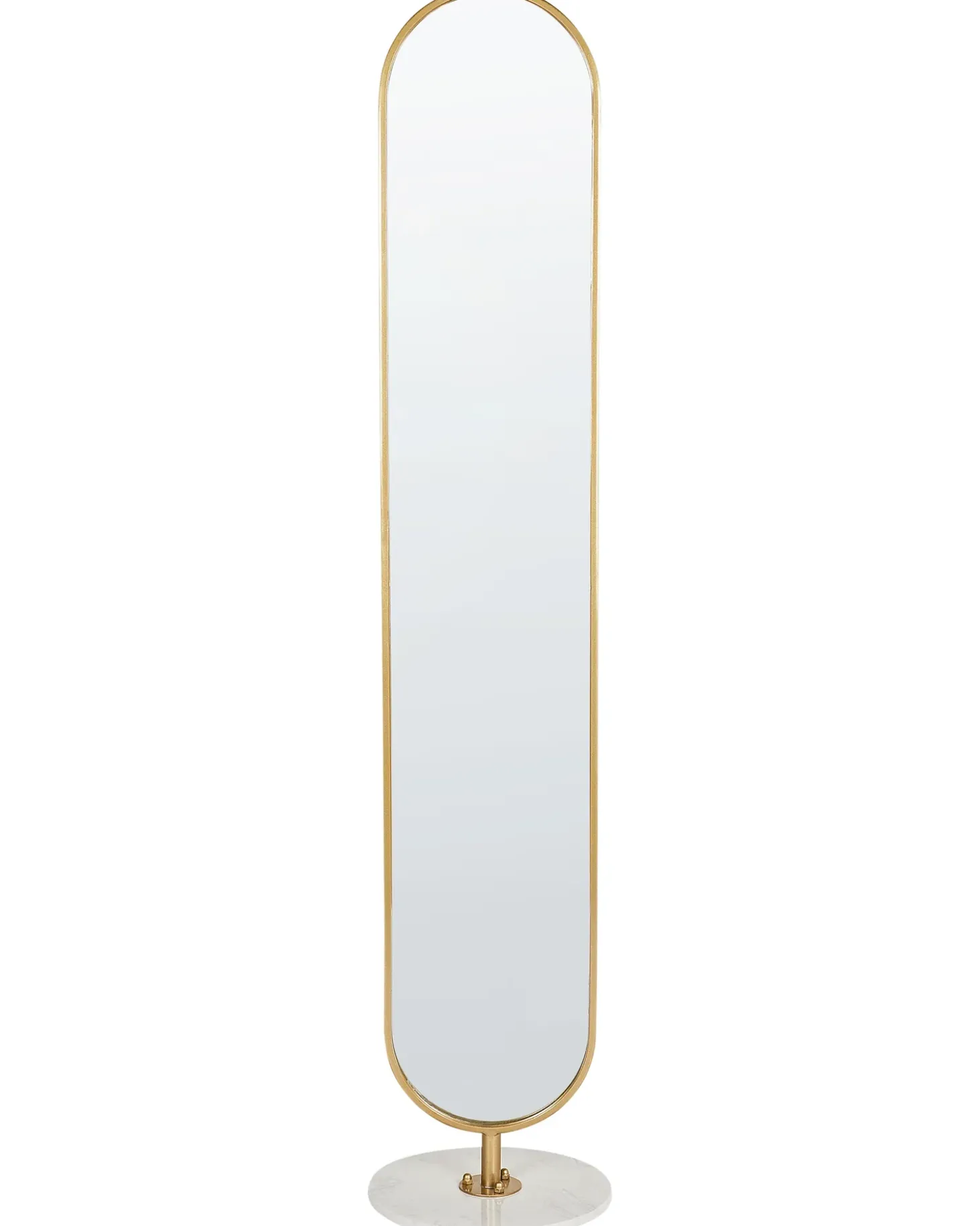 Stumtjener med spejl MOODY 170 cm Metal Guld