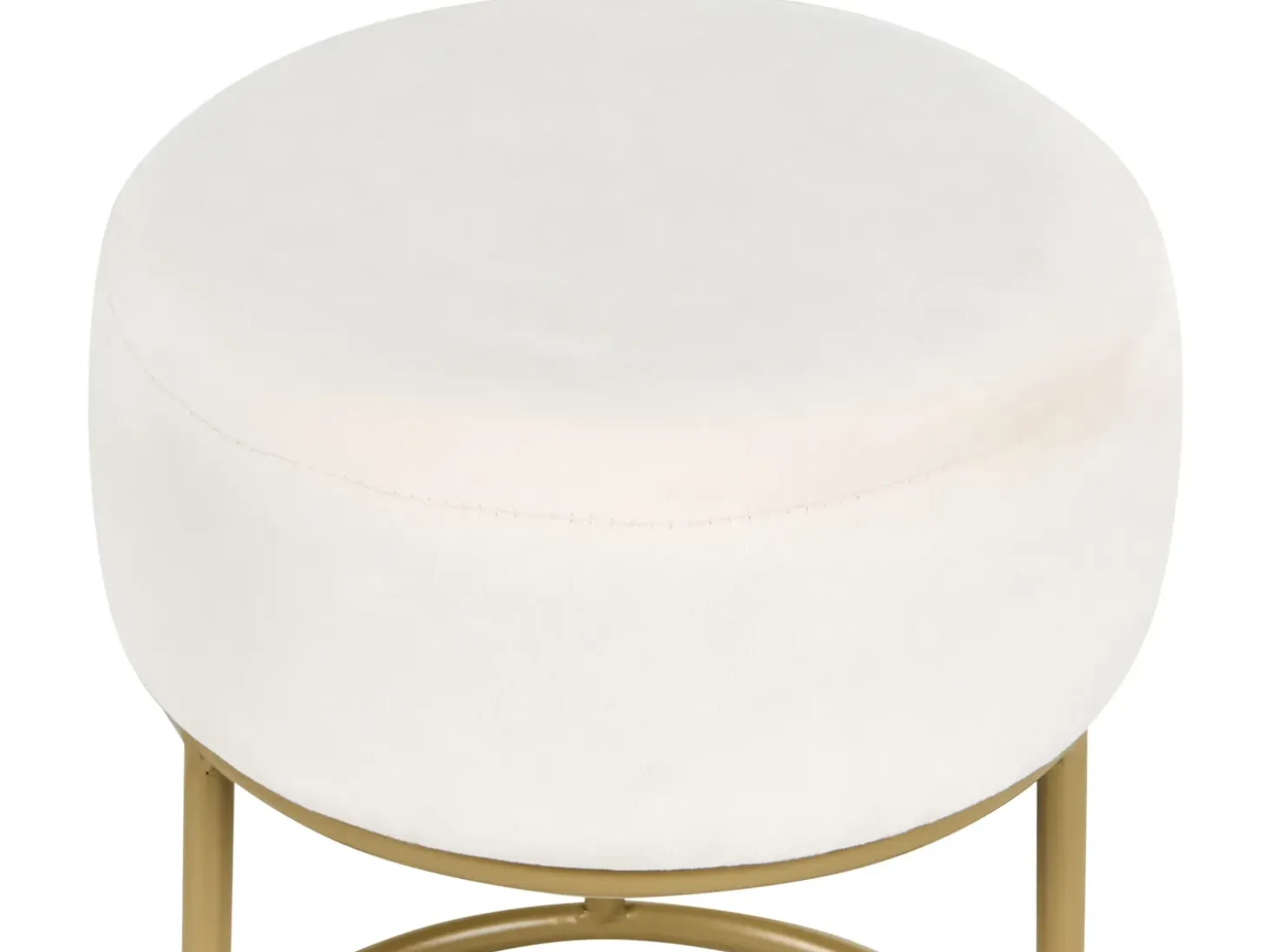 Taburet DELCO Velour Cremehvid