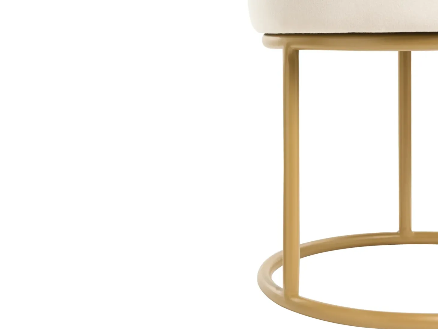 Taburet DELCO Velour Lys Beige