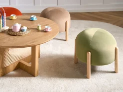 Taburet HELEN Velour Olivengrøn Grøn